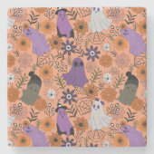 Spooky floral steinuntersetzer (Vorderseite)