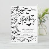 Spooky Flying Bat-Halloween-Party Einladung (Stehend Vorderseite)
