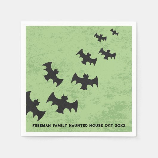Spooky Flying Bats Halloween-Party Napkins Serviette (Vorderseite)