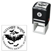 Spooky Flying Bats Name Rücksendeadresse Permastempel (Beispiel)