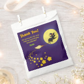 Spooky Flying Hexe Black Cat Niedlich Danke Party Geschenktütchen (Ausgeschnitten)
