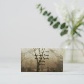 Spooky Fog Graveyard Visitenkarte (Stehend Vorderseite)