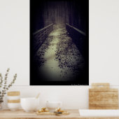 Spooky Foggy Walking Bridge Poster (Küche)