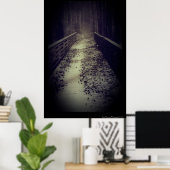 Spooky Foggy Walking Bridge Poster (Heimbüro)