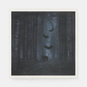Spooky Forest am nächtlichen Halloween Serviette (Vorderseite)