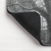 Spooky Forest Black and White Fotografy Mousepad (Ecke)