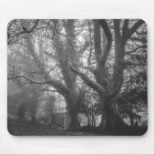 Spooky Forest Black and White Fotografy Mousepad (Vorne)