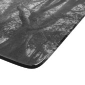 Spooky Forest Black and White Fotografy Schneidebrett (Ecke)