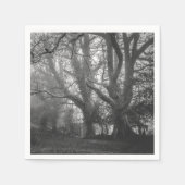 Spooky Forest Black and White Fotografy Serviette (Vorderseite)
