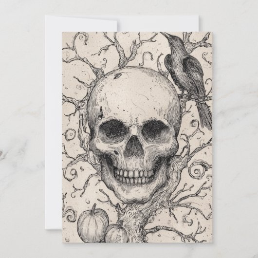 Spooky Forest Halloween Einladung (Vorderseite)