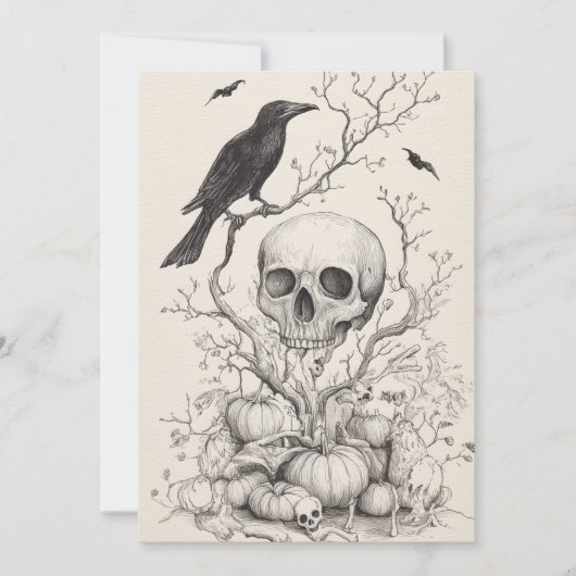 Spooky Forest Halloween Einladung (Vorderseite)