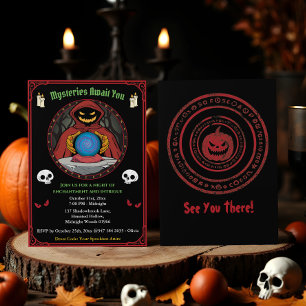 Spooky Fortune Teller Fantasy Gothic Halloween Einladung