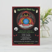 Spooky Fortune Teller Fantasy Gothic Halloween Einladung (Stehend Vorderseite)