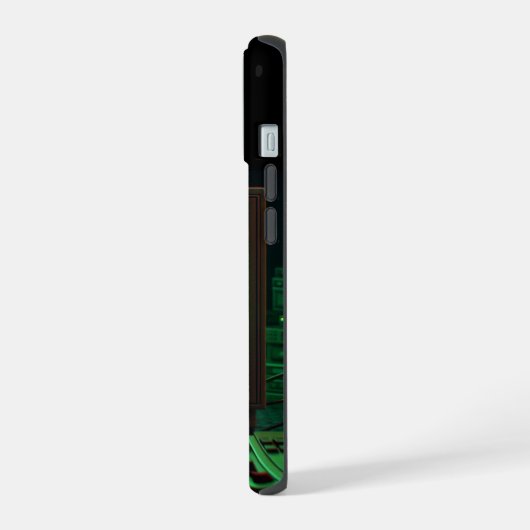 Spooky Fox Robot iPhone 15 Hülle (Linke Seite)