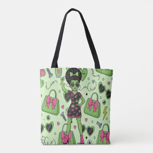 Spooky Frankenstein Creepy Monster zu Halloween Tasche (Rückseite)