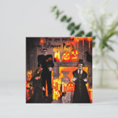 Spooky Frankenstein Spuk Mansion Halloween Einladung (Stehend Vorderseite)