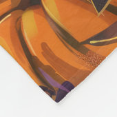 Spooky Französisch Bulldog Halloween Hexe und Kürb Fleecedecke (Ecke)