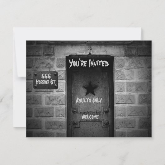 Spooky Friedhof verschlüsselt Halloween-Einladunge Einladung (Vorderseite)