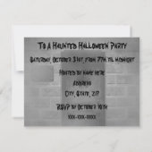 Spooky Friedhof verschlüsselt Halloween-Einladunge Einladung (Rückseite)