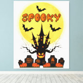 Spooky Fright Night Halloween Leinwand Kunst (Insitu (Holzboden))