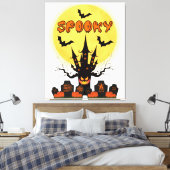 Spooky Fright Night Halloween Leinwand Kunst (Insitu (Schlafzimmer))