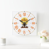 Spooky Fright Night Halloween Square Wall Uhr (Zuhause)