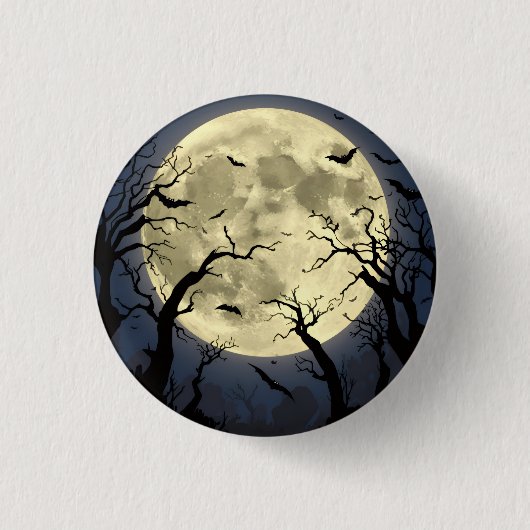 Spooky Full Moon Button (Vorderseite)