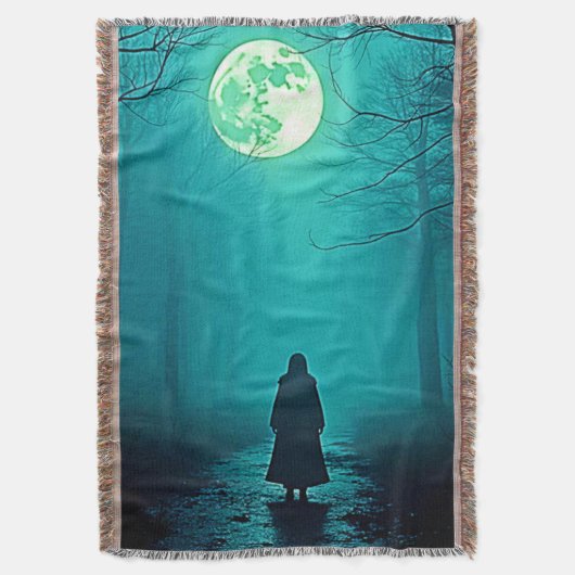 Spooky Full Moon Night Design Decke (Vorderseite Vertikal)