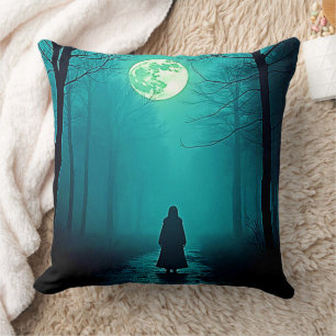 Spooky Full Moon Night Design Kissen