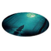 Spooky Full Moon Night Design Schneidebrett (Ecke)