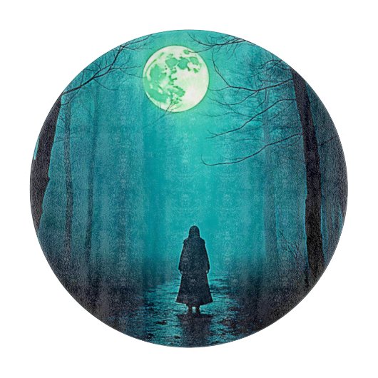 Spooky Full Moon Night Design Schneidebrett (Vorderseite)