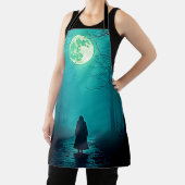 Spooky Full Moon Night Design Schürze (InSitu)