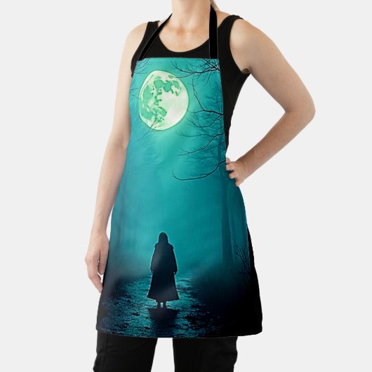 Spooky Full Moon Night Design Schürze (InSitu)