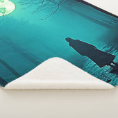 Spooky Full Moon Night Design Sherpadecke (3/4)