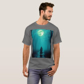 Spooky Full Moon Night Design T-Shirt (Vorne ganz)