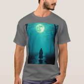 Spooky Full Moon Night Design T-Shirt (Vorderseite)
