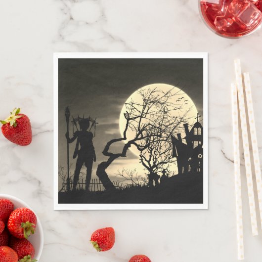 Spooky Full Moon Serviette (Beispiel)