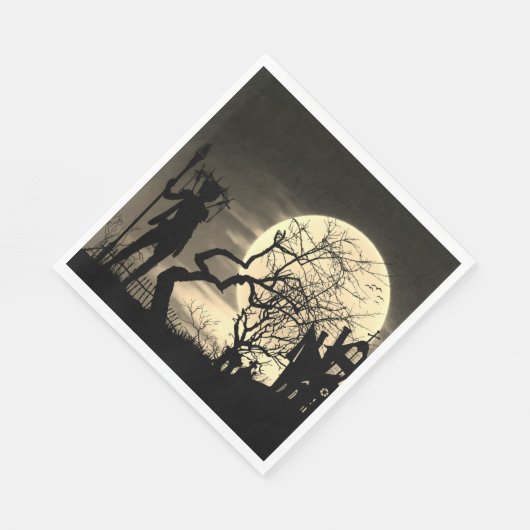 Spooky Full Moon Serviette (Ecke)