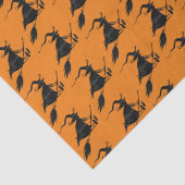 Spooky Fun Black Gothic Flying Hexe Halloween Seidenpapier (Detail)