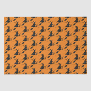 Spooky Fun Black Gothic Flying Hexe Halloween Seidenpapier