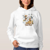 Spooky Fun & Chic: Mickey & Minnie Halloween Crop Hoodie (Vorderseite)