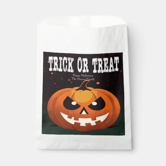 Spooky Fun Evil Pumpkin Trick oder Trete Geschenktütchen (Vorderseite)