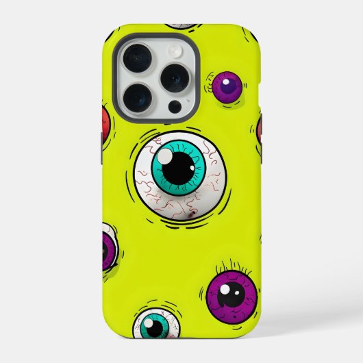 Spooky & Fun Eyeball Pattern iPhone Case Hülle (Rückseite)