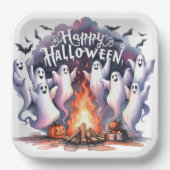 Spooky Fun Ghost Paper Plate Pappteller (Vorderseite)