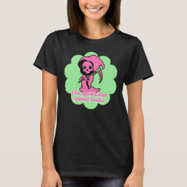 Spooky Fun Grim Sensenmann Pink & Green T-Shirt