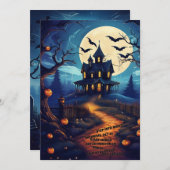 Spooky, Fun Halloween Einladung (Vorne/Hinten)