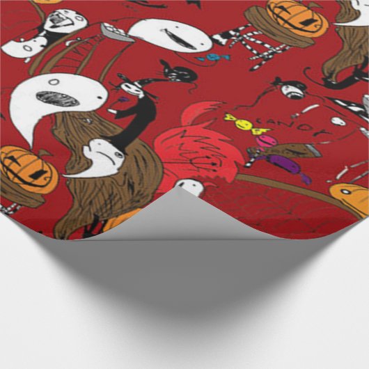 Spooky Fun Halloween Geschenkpapier (Ecke)
