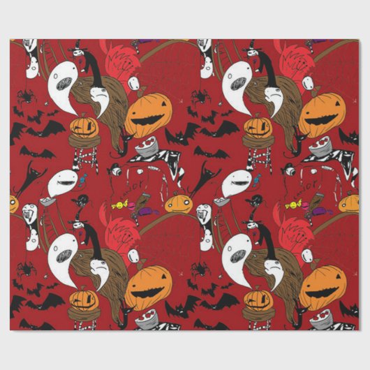 Spooky Fun Halloween Geschenkpapier (Flach)
