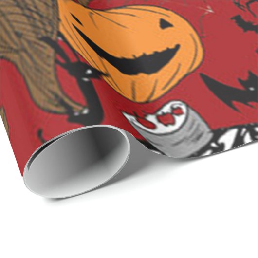 Spooky Fun Halloween Geschenkpapier (Rolleneckpunkt)