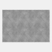 Spooky Fun Halloween Schwarz-weiß Skulls Streifen Geschenkpapier Set (Vorderseite)